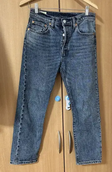 Levi's W27 L26 블루 스트레이트 데님