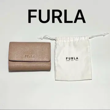 FURLA 훌라 베이지 3단 폴더형 지갑 수납 가방 포함