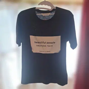 beautiful people 반팔 T셔츠 로고 택 블랙 170