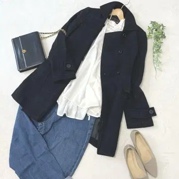 BUONA GIORNATA 체크 울 코트 아우터 M 사이즈