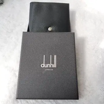 [미사용 새상품] dunhill 이단 접이식 지갑 블랙