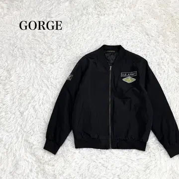 새상품급 골지 MA-1 자켓 밀리터리 와펜 집업 블랙