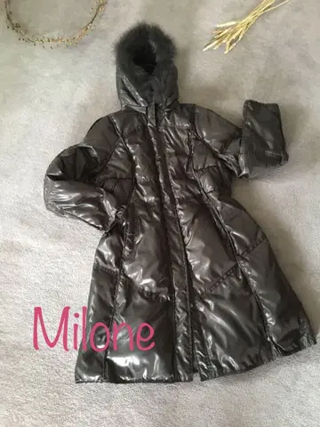 Milone 미로네 롱 다운 자켓 다크 브라운