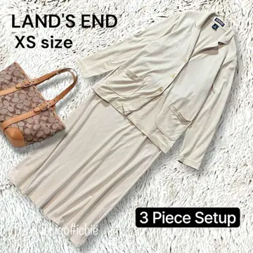 LAND'S END 3피스 셋업 XS 베이지 티셔츠 소재