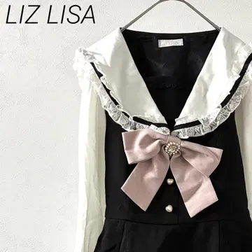 LIZ LIS 세일러 카라 셋업 숏팬츠 포함 리본 프릴