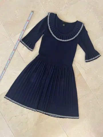 MARC JACOBS 네이비 7부 소매 원피스