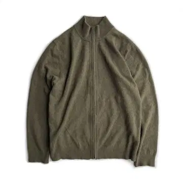 LANDS' END/cashmere zip-up sweater