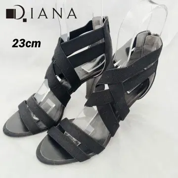 다이애나 샌들 하이힐 지퍼 블랙 23cm