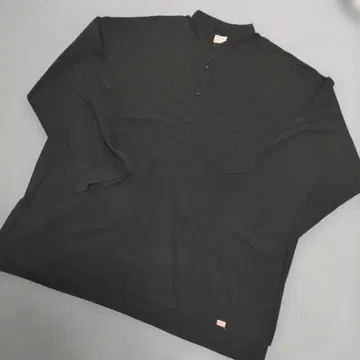 HINSON 스탠드 카라 풀오버 셔츠 size:L 블랙