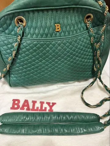 BALLY 그린 가죽 숄더백