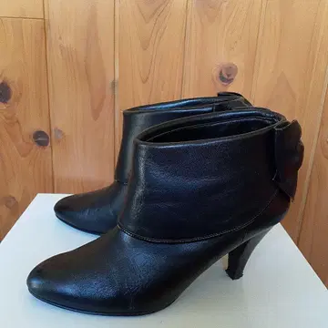 DIANA 리본 접이식 디자인 부티 블랙 23cm