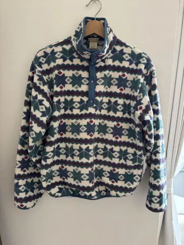 레어 USA제 L.L.BEAN 올 패턴 스냅T 플리스 자켓