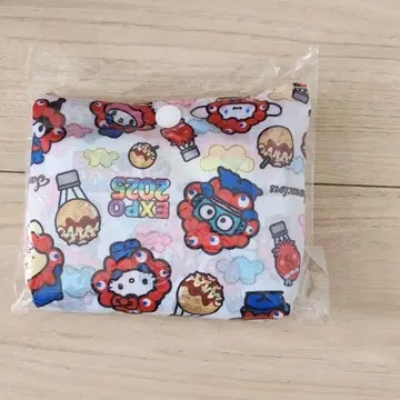 오사카 간사이 엑스포 한정판 먀쿠먀쿠 산리오 콜라보 에코백 화이트 새상품