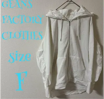 GEANS FACTORY 화이트 후드티 F 사이즈