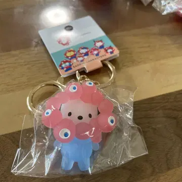 산리오 미야쿠미야쿠 입체 변신 마스코트 포차코 클리어 컬러 키링