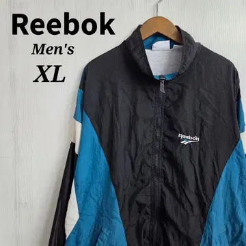 Reebok 나일론 자켓 XL 블랙 블루 자수 로고