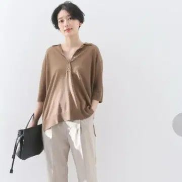 프레임워크웍스 실크린넨 니트 폴로 셔츠