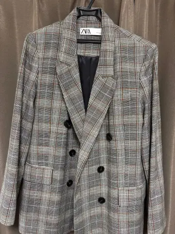 ZARA 체크 무늬 자켓 M