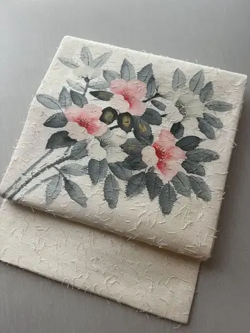 나고야 오비 히게츠무기 꽃 작가 작품