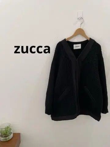 ZUCCa 블랙 케이블 니트 가디건