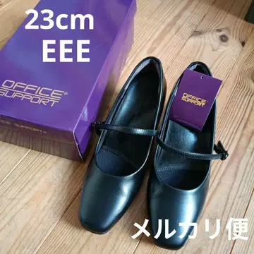 OFFICE SUPPORT 블랙 스트랩 펌프스