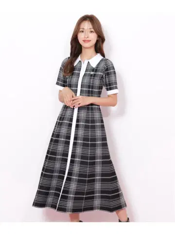 JILL by JILL STUART 빅 체크 니트 원피스 M