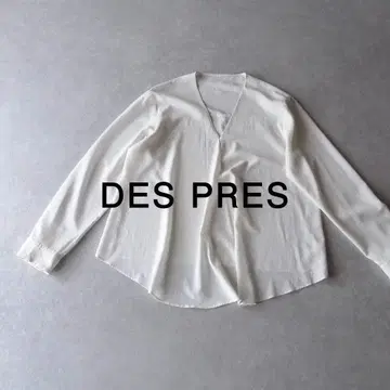 새상품급 데프레 투모로우랜드 2만엔 V넥 블라우스 화이트 A488