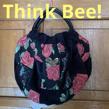 싱크비 [ Think Bee! ] 로즈 패턴 토트백