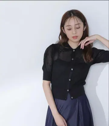 NATURAL BEAUTY BASIC 블랙 가디건