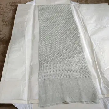 단고 크레이프 원단 오비 장식 천 백록색 순수 실크