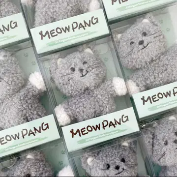 MEOWPANG 키링 봉제 인형 고양이 윤기
