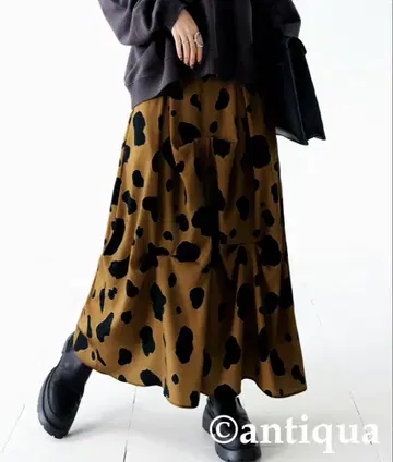 안티카 뉴앙스 패턴 스커트 미사용 새상품