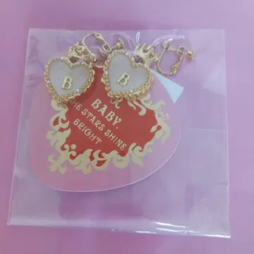 BABY, 골드 x 핑크 HEART TRUMP 귀찌
