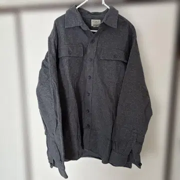 L.L.Bean 그레이 긴팔 플란넬 셔츠 L