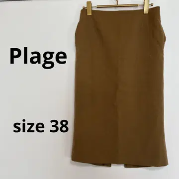 플라주 Plage 브라운 타이트 스커트 사이즈 38 울