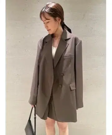 snidel Sus 오버 사이즈 어시멘틀리 자켓 브라운