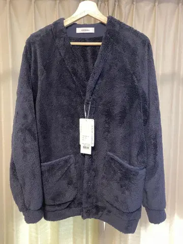 젬블 플리스 가디건 네이비