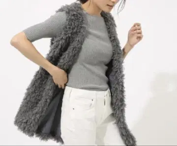 AZUL by moussy 아즈르 퍼 베스트 베스트 지레 그레이 S