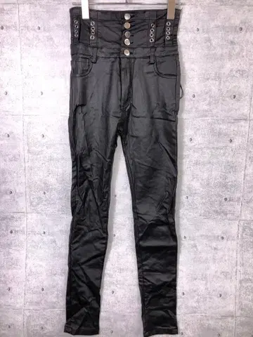 2010s 인디 시리즈 구제 의류 하이웨스트 스키니 팬츠 레이스업