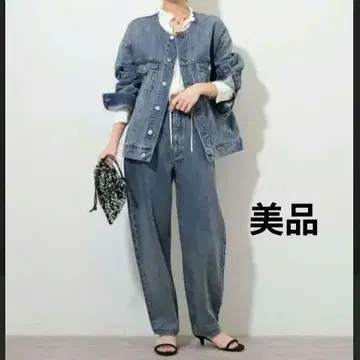인기! JOURNAL STANDARD relume 커브 라인 데님 38