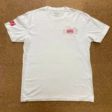 [ 레어 ] 인앤아웃버거 메뉴 프린트 티셔츠 L 남성용 화이트