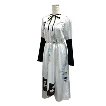 BANK 가스반산트처럼 푸른 ART PRINT DRESS