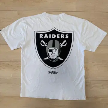 사풀 RAIDERS 화이트 T셔츠 L SAPEur 두꺼운 원단