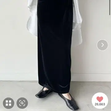select MOCA 벨로아 타이트 롱 스커트 L