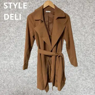 STYLE DELI 브라운 가운 소프트 트렌치코트