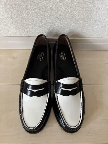 G.H.BASS 로퍼 라슨 화이트 블랙 24.0cm