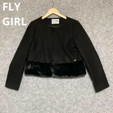 FLY GIRL 크롭 자켓 블랙
