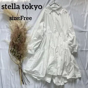 stella tokyo 화이트 셔츠 원피스 티어드 원피스