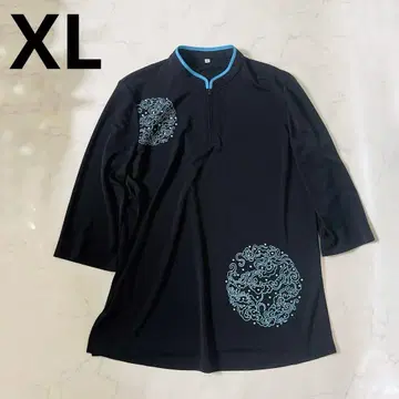 태극권 의류 태극 녹 빅 사이즈 XL 블랙 베이스에 파랑 스톤 넉넉한 핏