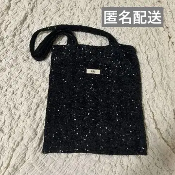 Uhr 스팽글 블랙 토트백